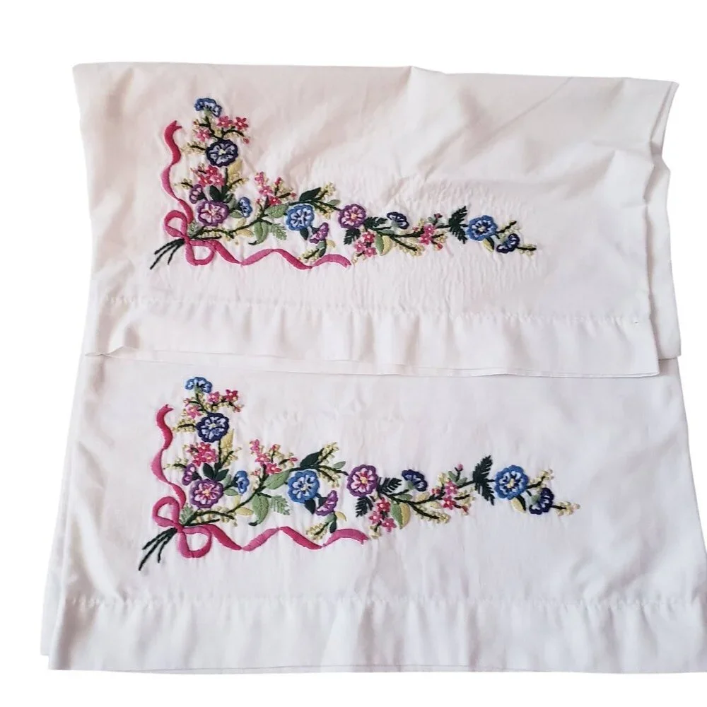 Bucilla hand embroidered